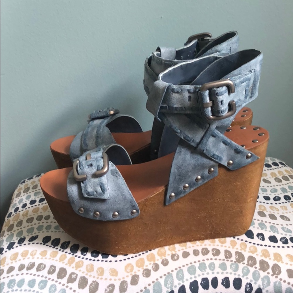 Joes jeans leather wedges - Picture 2 of 7
